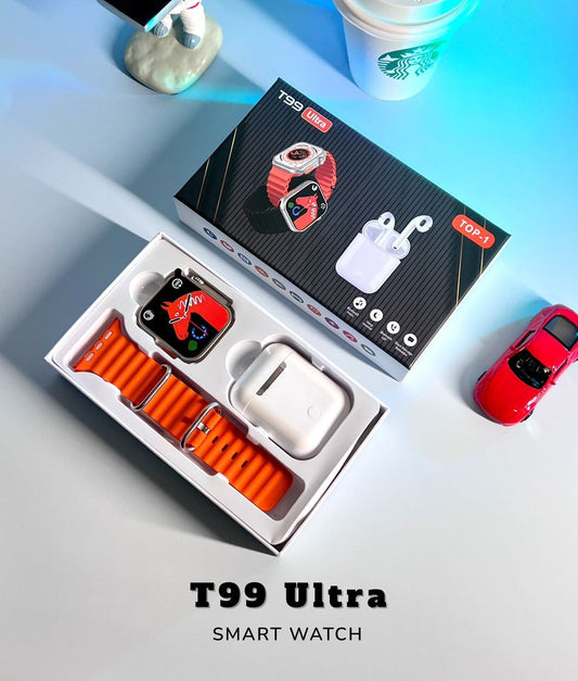 T99 Ultra Smartwatch in Multi Colors with i12 Airpods